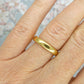Antique 18ct gold wedding ring dated 1929 - English heavy gold stacking band 5.8 grams