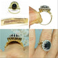 Vintage 9ct sapphire and diamond oval cluster ring ~ Princess of Wales ring
