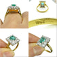 Stunning Vintage 18ct gold Emerald & Diamond cluster ring ~ With Valuation appraisal