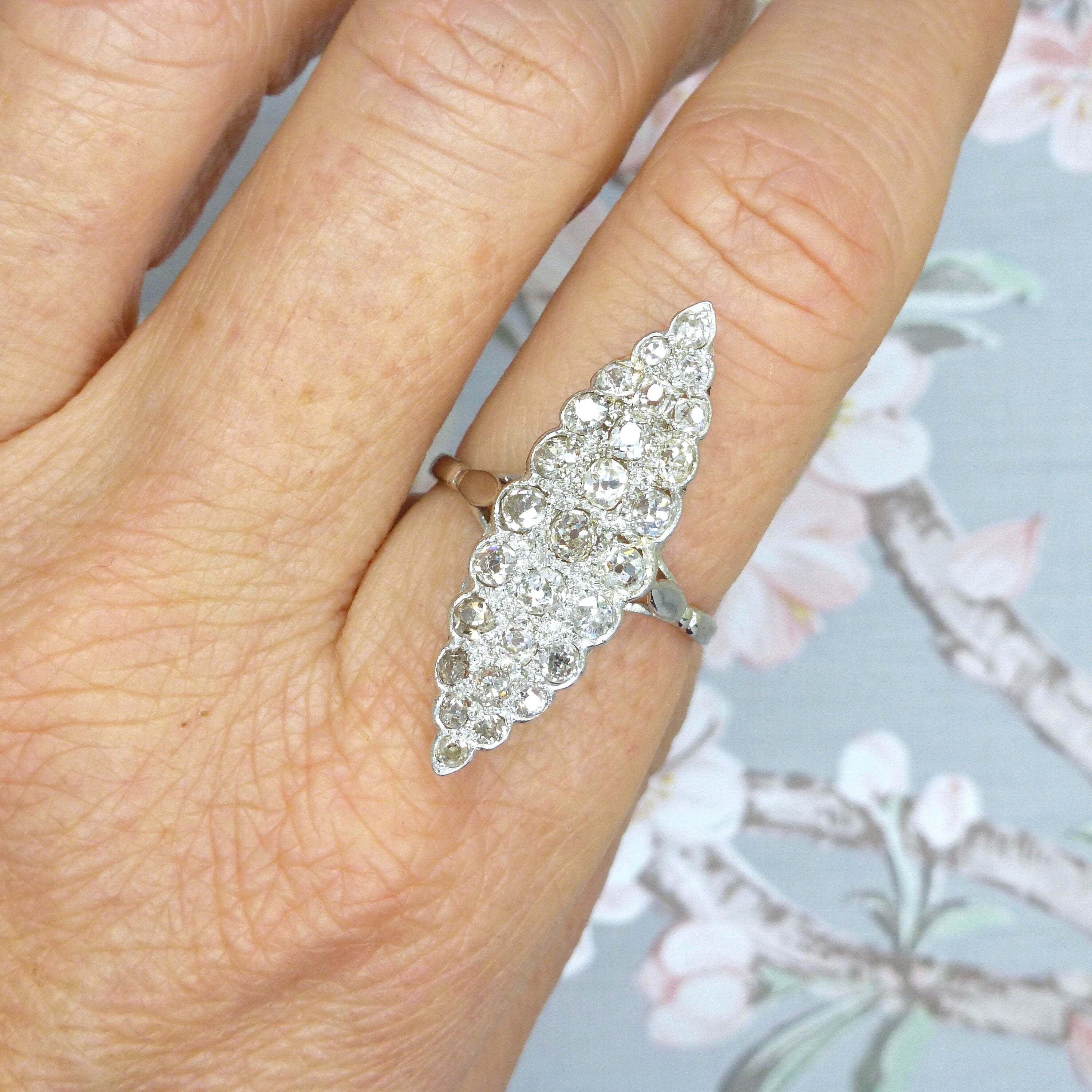 1.35 carat diamond ring on finger discount