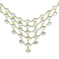 Stunning vintage 14ct & 9ct gold moonstone fringe festoon necklace