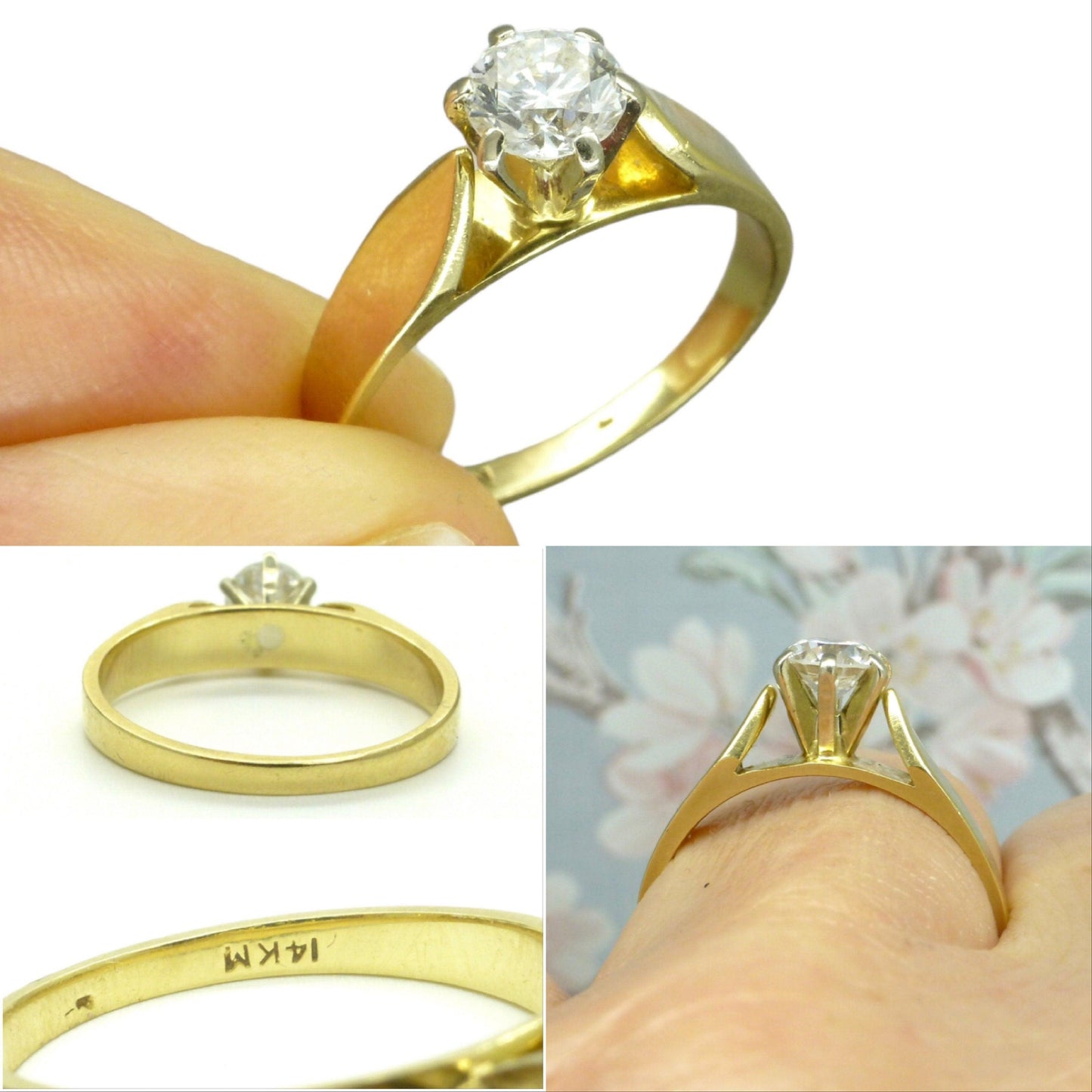 Vintage 18ct gold Diamond solitaire engagement ring 0.50 ~ With independent appraisal