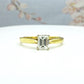 Vintage 18ct gold Emerald cut Diamond solitaire engagement ring 0.75 ~ With independent appraisal