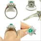 Magnificent Vintage Platinum Emerald & Diamond cluster ring ~ Independent report - valuation
