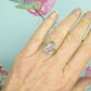 Vintage 9ct gold faceted top cut Amethyst solitaire ring