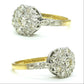 Vintage 18ct diamond cluster halo ring 1960's