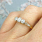 Vintage 18ct diamond three stone trilogy engagement ring 0.60ct